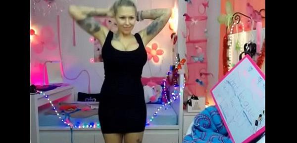  Tattooed naughty German doll BarbieVanity with huge sexy boobs - EROINAOP.com